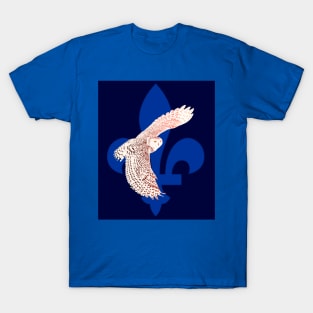 Snowy owl and fleur de lys T-Shirt